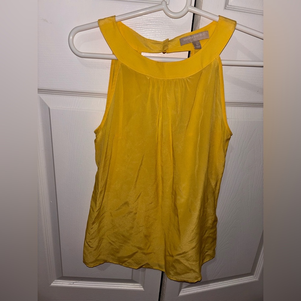Banana Republic Golden Sleeveless Blouse